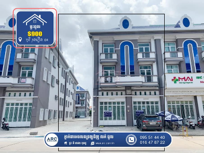Shop House for Rent! Borey Rong Roeung